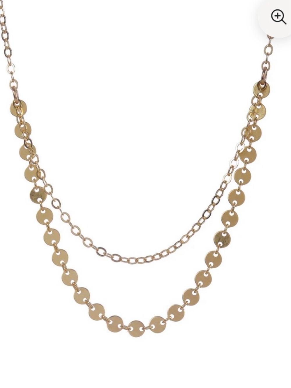 Delicate Gold Layered Disc Necklace for Women